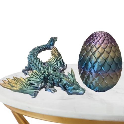 Youding Dracheneier mit Drachen im Inneren | 3D-gedrucktes Gelenk | Gelenke Drache im Ei | 3D-Dracheneier mit Drachen im Inneren | Ostereier mit Spielzeug im Inneren zum Füllen von Osterkörben von Youding