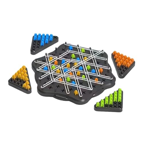 Youding Gummiband-Spielbrett, Gummiband-Dreieck-Brettspiel - Kettendreieck-Spielzeug, Lernspielbrett mit Gummibändern, lustiges Früherziehungs-Puzzle-Brettspiel für Partyzubehör von Youding