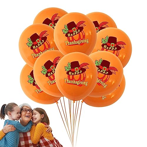 Youding Herbst Luftballons, Türkei Kürbis Ahorn Luftballons 12 Zoll, 10 Stück Aufblasbare Ballons für Urlaub Dekor, Themenpartys, Familientreffen, Klassenzimmer von Youding