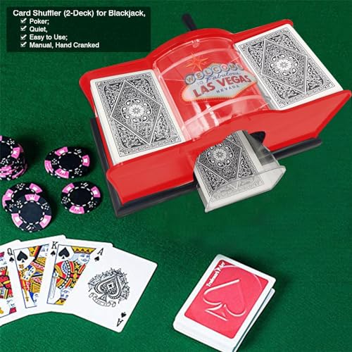 Youding Kartenmischer | Automatischer Kartenmischer | Professioneller Kartenmischer | Leichte Shuffler Kartenmischmaschine für Spielkarten, Poker, Touren von Youding