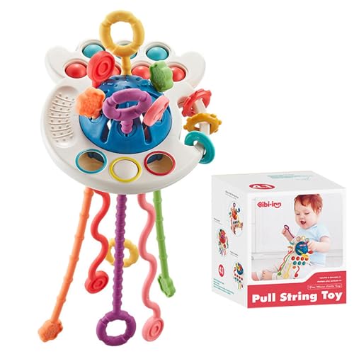 Youding Ziehen Sie Babyspielzeug von 6 bis 12 Monaten – Ziehen Sie sensorisches Spielzeug für Babys | Aktivitätsspielzeug zum Ziehen und Drücken, sensorisches Spielzeug mit Farbe/Form/Klang für von Youding