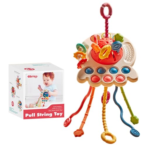 Youding Ziehen Sie Babyspielzeug von 6 bis 12 Monaten – Ziehen Sie sensorisches Spielzeug für Babys | Aktivitätsspielzeug zum Ziehen und Drücken, sensorisches Spielzeug mit Farbe/Form/Klang für von Youding