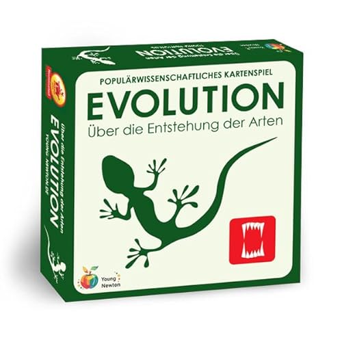 Evolution - über die Entstehung der Arten. EIN populärwissenschaftliches Kartenspiel, das die Prinzipien der Evolutionstheorie vermittelt. Brettspiel für Familie, Freundekreis, Biologieunterricht von Young Newton