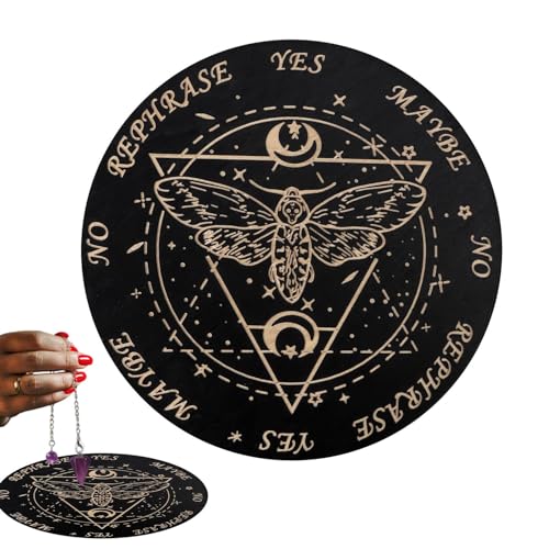 Ouija Board Set Aus Holz, Pendelbrett Für Wahrsagerei - Entscheidungsträger-Nachrichtentafeln Aus Holz Mit Buchstaben,Ouija-Brettspiel, Wahrsagerei, Pendelbrett Für Partys, Spirituosenbrett, Wicca-Ges von Youngwier