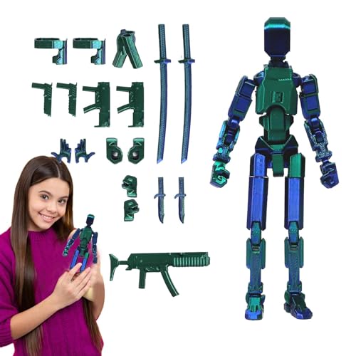 3 Action Figure, 2 Stück Roboter-Actionfigur 3 Action Figures 3D-Druck Von Beweglichen Figuren Mit Mehreren Gelenken, 3D-Gedruckter Schaufensterpuppe,Multi-Jointed Movable 13 Articulated Robot von Youngwier