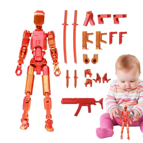 3 Action Figure, 2 Stück Roboter-Actionfigur 3 Action Figures 3D-Druck Von Beweglichen Figuren Mit Mehreren Gelenken, 3D-Gedruckter Schaufensterpuppe,Multi-Jointed Movable 13 Articulated Robot von Youngwier