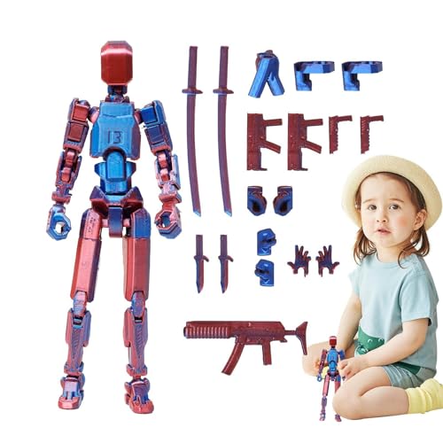 3 Action Figure, 2 Stück Roboter-Actionfigur 3 Action Figures 3D-Druck Von Beweglichen Figuren Mit Mehreren Gelenken, 3D-Gedruckter Schaufensterpuppe,Multi-Jointed Movable 13 Articulated Robot von Youngwier