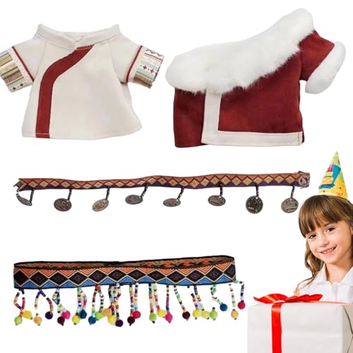 Youngwier Baumwollpuppenkleidung, Plüschpuppenkleidung,Tibetische Kleidung Puppenkleidungsset - Weiche Outfit-Accessoires zum Sammeln von Puppenkleidung für , Mädchen, Erwachsene, Puppensammler von Youngwier