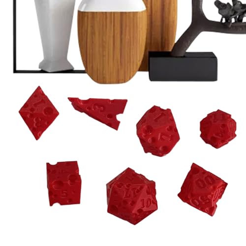 Youngwier Cool Dice, 7-teilige Käse-Roll-Würfel, 3D-gedrucktes interaktives Requisit für Rollenspiel Mathe Lernen Unterricht Entscheidungsfindung Reise Party Klassenraum Familiennacht Youngwier Cool Dice, 7-teilige Käse-Roll-Würfel, 3D-gedrucktes interaktives Requisit für Rollenspiel Mathe Lernen Unterricht Entscheidungsfindung Reise Party Klassenraum Familiennacht von Youngwier
