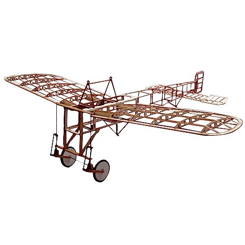 Blériot XI Slow Flyer Modellflugzeug Kit, Maßstab 1:20, 420 mm Spannweite, RC Flugzeugmodell Baukasten, Modell Flugzeug zum selbst Bauen, gelaserte Balsa Holz Bauteile, 420 x 370 x 130 mm, 30 g RTF von Your Day Mate