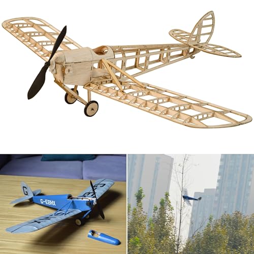 DH.53 Humming Bird Slow Flyer Modellflugzeug Kit, Maßstab 1:20, 500 mm Spannweite, RC Flugzeugmodell Baukasten, Modell Flugzeug zum selbst Bauen, gelaserte Holz Bauteile, 500 x 310 x 128 mm, 40 g RTF von Your Day Mate