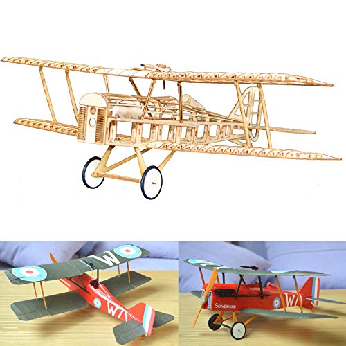 RAF SE5A Slow Flyer Modellflugzeug Kit, Maßstab 1:20, 380 mm Spannweite, RC Flugzeugmodell Baukasten, Modell Flugzeug zum selbst Bauen, gelaserte Balsa Holz Bauteile, 380 x 290 x 135 mm, 45 g RTF von Your Day Mate