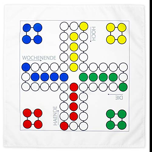 Your Day Mate Drinking Ludo, auf 70 x 70 cm Tischdecke gedruckt, nutze Shot Gläser als Spielfiguren, Saufspiel Vorglühen, Kater vorprogrammiert, Trinkspiel Spielfeld, Brettspiel Erwachsene, Partyspiel von Your Day Mate