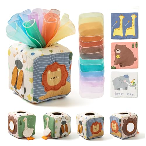 Montessori Spielzeug Baby Tücherbox,Baby Sensorik Spielzeug 6-12 Monate Motorikspielzeug Tissue Box für ab 1 2 3 Jahre Mädchen Jungen,Kinder Frühes Lernspielzeug Geschenke mit Spiegel,Farben,Texturen Montessori Spielzeug Baby Tücherbox,Baby Sensorik Spielzeug 6-12 Monate Motorikspielzeug Tissue Box für ab 1 2 3 Jahre Mädchen Jungen,Kinder Frühes Lernspielzeug Geschenke mit Spiegel,Farben,Texturen von Youuys