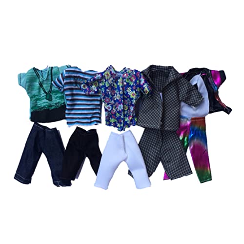 Boy Doll Clothes Boy Puppenpuppen Spielzeug -Outfit Summer Sport Shirts Shorts für 32 cm Puppe zufälliger Stil 5Set 5Set von Yoyakie