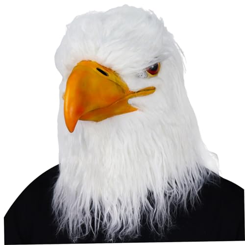 Yoyakie Bald Eagle Kostüm, Adlermaske Safe Latex Bald Eagle Kostüm atmungsaktiv von Yoyakie