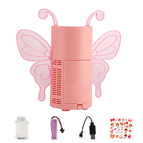 Yoyakie Bubble Blower Bubble Machine Butterfly Automatische Bubble Maker mit Lösungen Bubble Blower -Spielzeug mit LED, Musik für Kleinkinder Geburtstagsfeier 20 Löcher von Yoyakie