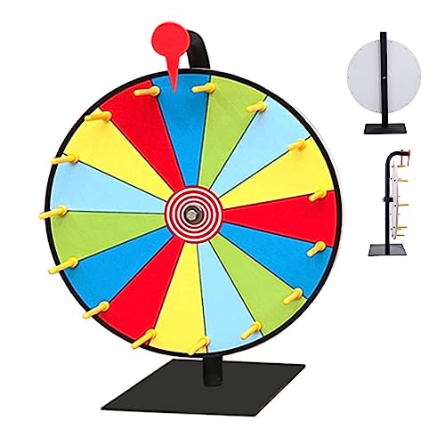 Yoyakie Preisträger 11,81 Zoll 10 Slots Spinnradspiel 5 Farben wiederverwendbarer Preis Spinner Rad Trockener Lösche mit Saugnapfbasis für Party Karnevalsmesse von Yoyakie