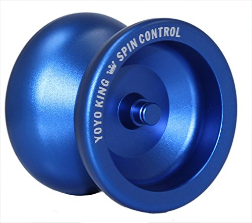 Yoyo King Blue Spin Control Metal Yoyo with Narrow Responsive and Wide Nonresponsive C Bearing and Extra Yoyo String von Yoyo King