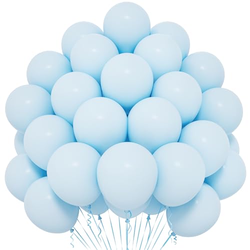 Blau Luftballons, 50 Stück 12 Zoll Macaron Blaue Luftballons, Pastell Blaue Ballons Für Frauen Jungen Kinder Für Blaues Thema Geburtstagsfeier Abschlussfeier Babyparty Hochzeit Prinzessin Karneval von Yoyoin