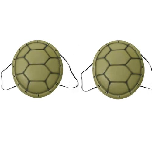 Kostüm Schildkrötenpanzer, 2 Stück Schildkrötenpanzer Cosplay Requisiten Halloween Kostüm EVA Turtle Shell, Simulierter Schildkrötenpanzer Rucksack Rollenspiel Requisiten Für Halloween Karneval Partys von Yplkm