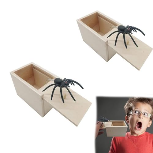 Yplkm 2 Stück Scare Box, Streich Spider Scare Box Spider Prank Box, Scherzartikel Spinne In Box Spider Box Prank Scherzartikel Spinne Spinne Box Für Halloween Christmas Fools' Day von Yplkm