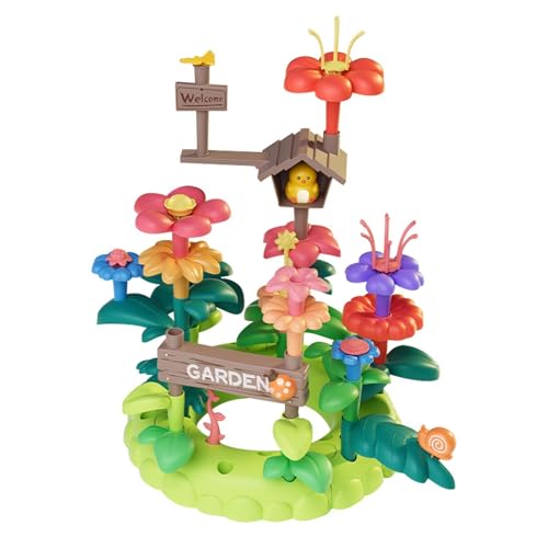 Yplkm Baum- und Blumenspielzeug, Blumen-Baukasten - Bildungsaktivität für Vorschulkinder - Stapelspiel für Kleinkinder, Spielset, Sortier- und Stapelspielzeug, pädagogisches Kinderspielzeug für und von Yplkm