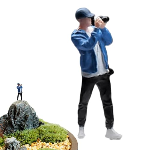 Yplkm Fotograffigur Spielzeug, Miniaturfigur Diorama -Modell,Miniaturcharakterfiguren Spielzeug - People -Figur -Szenen -Dekorpuppen für Innenhome Desk Dekoration von Yplkm