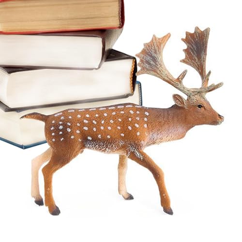 Yplkm Hirschspielzeug für Kinder, Weißwedel -Kitz -Figur - Realistische Tierhirschfiguren Kreaturen Weißwedelstatue,Spielen Sie Wildlife Educational Toys Small Cake für und Mädchen von Yplkm