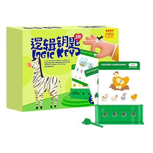 Yplkm Kids Logic Enhancer Toys, Kids Logic Key Toys, Fun Logic Logic Schritt für Schritt Matching-Spiel, Bunte Denkunterrichtshilfen, logische Hand-Auge-Koordinationsverstärker für die Schule, zu von Yplkm