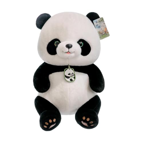 Yplkm Plüschpanda gefülltes Tier, niedliches Panda -Stofftier | Weicher Touch Plüsch Panda Kissen Kissen | Weiche Tiertisch Ornament Puppe für Kindergeburtstagszimmerdekoration von Yplkm