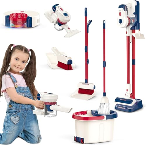 Ysityum Kinder Reinigungsspielzeug Set für Kleinkinder, 12 Teile Staubsauger, Kehrmaschine, Eimer, Mopp, so als ob zu Hause Reinigung Spielzeug Set Geschenke für Jungen und Mädchen Ysityum Kinder Reinigungsspielzeug Set für Kleinkinder, 12 Teile Staubsauger, Kehrmaschine, Eimer, Mopp, so als ob zu Hause Reinigung Spielzeug Set Geschenke für Jungen und Mädchen von Ysityum