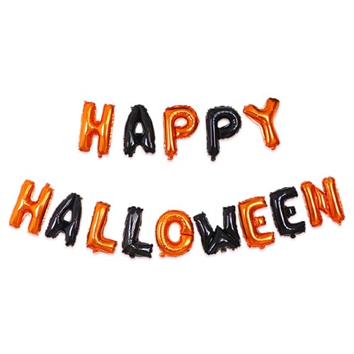 14 Stück "Happy Halloween"-Ballon-Banner, 40,6 cm, "Happy Halloween"-Schild, Banner für Halloween-Party-Dekorationen, Happy Halloween-Folienballons für Halloween-Party-Zubehör, Heim-Dekoration von Ysqool