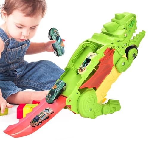 Dinosaurier-Spielzeugset | Legierungsfahrzeuge-Set | Dinosaurier-Lernspielzeug | Kinderautotransporter, Dinosaurier-Abenteuer-Truck für Kinder mit 6 kleinen Legierungsfahrzeugen. Erfahren Sie mehr übe von Ysvnlmjy