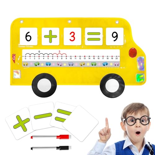 Mathe-Spiele-Spielzeug | Buntes Zähler-Set | Vielseitiges sensorisches Spielzeug, Mathe-Werkzeuge für den Kindergarten, auffälliges Manipulationsset, Spielset mit magnetischen Zahlen, Werkzeug für Gru von Ysvnlmjy