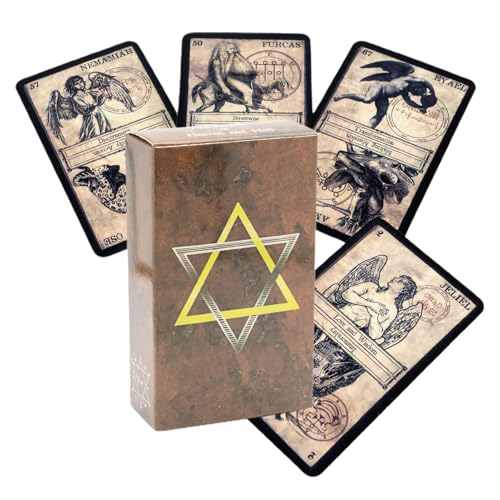 Tarot Cards, English Version Tarot Deck, Divination Oracle Cards, Tarot Cards for, 10.2x6cm, Fortune Telling Oracle Cards, Oracle Cards for Divination, Brown von Ysvnlmjy