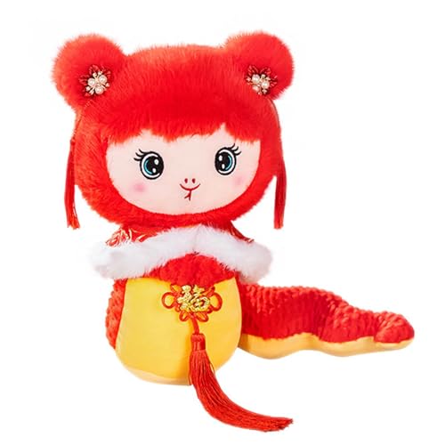 Ysvnlmjy 2025 Plush Doll, Spring Festival Plush, Adorable Snake Mascot, Plushies for Celebrations, Snake Plush Toy, Cute Snake Doll, Holiday Snake Plush, New Year Mascot Doll for Spring Celebrations von Ysvnlmjy