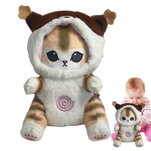 Ysvnlmjy Cartoon Cat Doll, Breathing Cat Plush, Calming Cat Plush, Soothing Cats Doll, Soft Stuffed Animal Cats Plush with Light and Sound Designed to Help Pets Sleep Peacefully and Reduce von Ysvnlmjy