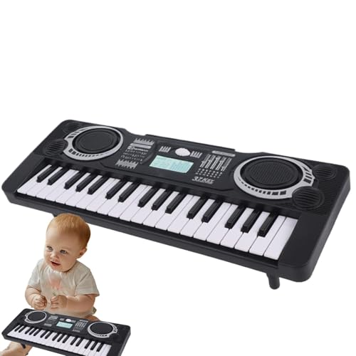 Ysvnlmjy Electric Piano Kids, Portable Key Electronic Musical Toy, 13.58x4.92x3.15 Inch, Multifunctional Piano Learning Instrument, Educational Fun Toy for Boys and Girls (Black) von Ysvnlmjy