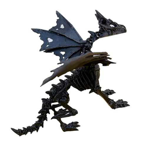 Ysvnlmjy Fantasy-Drachenfigur | Gothic Skelett Knochendrache | 3D-gedrucktes Drachenmodell |, Geeignet für, Mädchen und Kinder, die Sich für Fantasy-Kreaturen und Zappelspielzeug interessieren von Ysvnlmjy