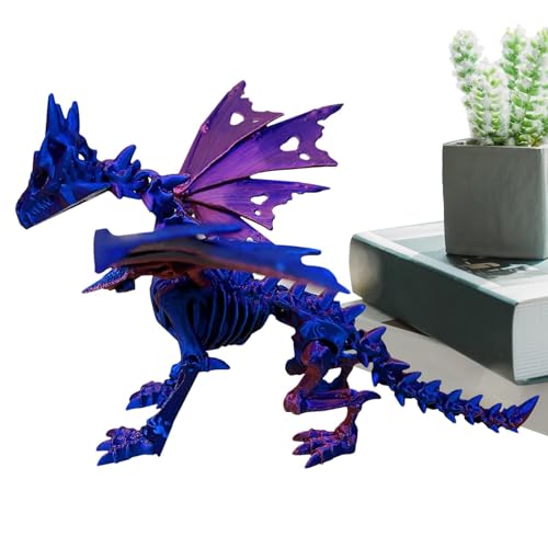 Ysvnlmjy Fantasy-Drachenfigur | Gothic Skelett Knochendrache | 3D-gedrucktes Drachenmodell |, Geeignet für, Mädchen und Kinder, die Sich für Fantasy-Kreaturen und Zappelspielzeug interessieren von Ysvnlmjy