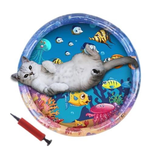 Ysvnlmjy Haustier Wasserspielmatte | Sensorisches Wasserpad | Wassermatte Katzenspiel | Haustierspiel Wassersensor Pad | Haustierspiel Wassersensor Pad, Wasserpad für Katzenspiel von Ysvnlmjy