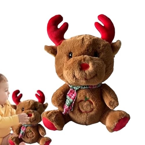 Ysvnlmjy Interactive Breathing Elk Plush Toy | Super Soft Stuffed Animal for Comfort and Support | Ideal Sleep Companion and Soothing Doll for Kids and Young Children von Ysvnlmjy