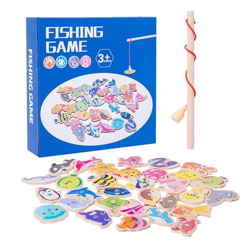 Ysvnlmjy Meerestiere-Matching-Spiel | Feinmotorikspielzeug | Angelspiel für und Mädchen | Angelspiel für Kleinkinder, 16,5 x 16,5 x 4 cm, für die Feinmotorik von und Mädchen von Ysvnlmjy