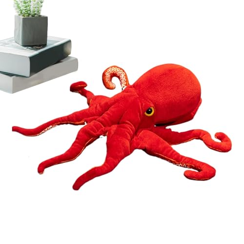 Ysvnlmjy Octopus Plush Doll | Stuffed Animal Octopus | Red Sea Creature Toy | Cute Plush, Sea Animal Stuffed Toy, Cuddly Octopus Pillow, Octopuses Toy, Fun Sea Animal Decor von Ysvnlmjy