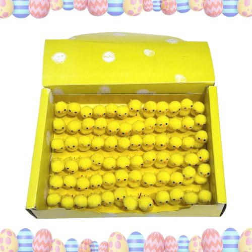 Ysvnlmjy Ostern Home Decor Set Osterküken Ostern Plüsch Hühner Osterei Dekorationen Gefälschte Huhn Set Osterdekorationen 1,2 Zoll Osterküken Miniatur Osterküken von Ysvnlmjy