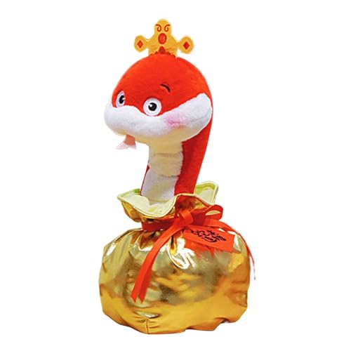 Ysvnlmjy Plush Snake | Snake Plush | Snake Year Plush Toy, 2025 Chinese New Year Snake Plush, Chinese New Year Snake Ornament, 16x16x40cm Singing Plush Snake Decoration for Bedside & Sofa von Ysvnlmjy