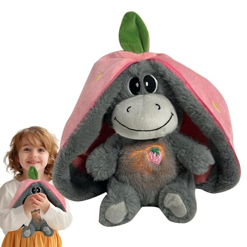 Ysvnlmjy Relief Breathing Animal, Breathing Stuffed Donkey, Sleeping Donkey Doll, Donkey Music Lights, Breathing Stuffed Animal Doll for Kids with Relaxing Lights and Music, Perfect Stress Relief Toy von Ysvnlmjy