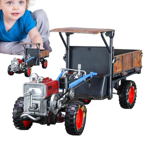 Ysvnlmjy Tractor Scale Model, Walking Tractor Model, Retro Car Model Toy, Retro Car Model Building Toy Designed for Collectors, This Tractor Scale Model Includes Functional Lights and Sound von Ysvnlmjy