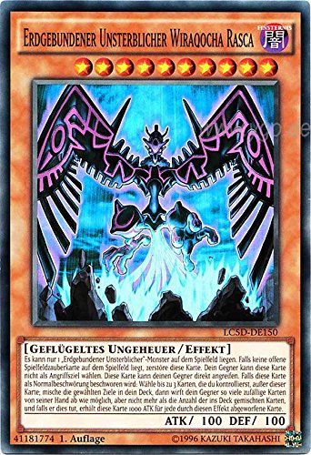 LC5D-DE150 Erdgebundener Unsterblicher Wiraqocha Rasca 1. Auflage im Set mit original Gwindi Kartenschutzhülle von Yu-Gi-Oh!